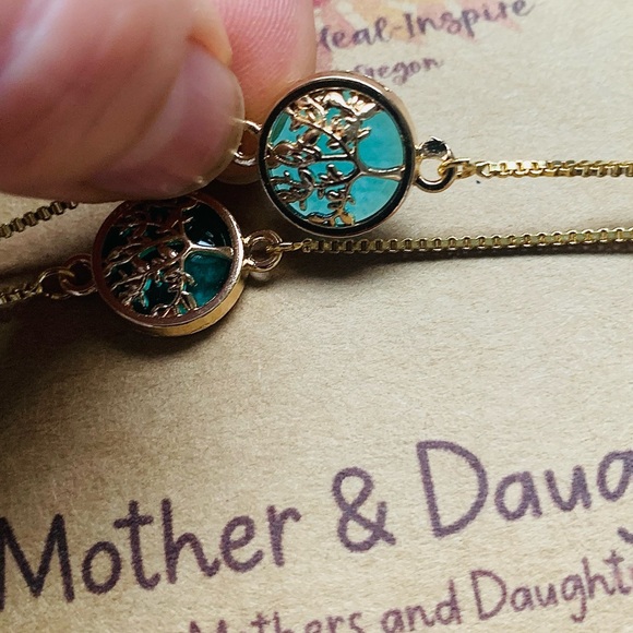 ✨Mother & Daughter Tree of Life Bracelets✨18k Gold Adjustable Bracelet ✨ Mom - Picture 5 of 12